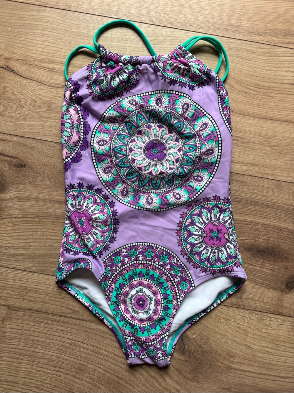 Kanu Surf Girls Paisley One Piece Swimsuit Jasmine Purple Size 7